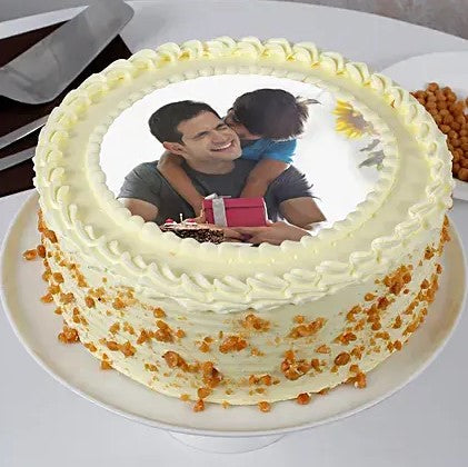 Butterscotch Photo Cake For Dad