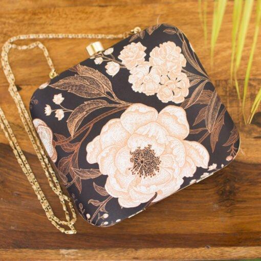 Big Floral Printed Clutch Bag