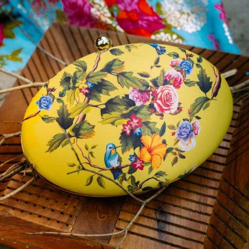Bird & Floral Printed Clutch